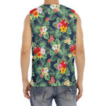 Summer Tropical Hawaii Pattern Print Men's Fitness Tank Top