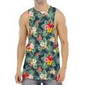 Summer Tropical Hawaii Pattern Print Men's Muscle Tank Top