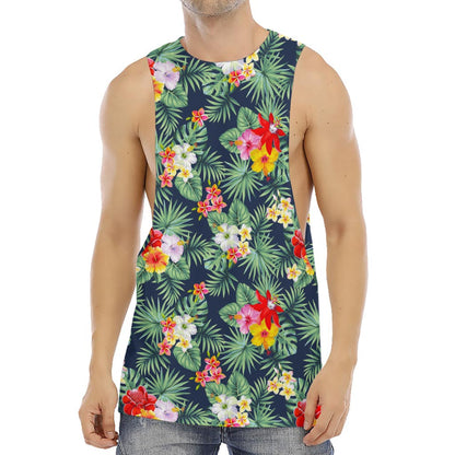 Summer Tropical Hawaii Pattern Print Men's Muscle Tank Top