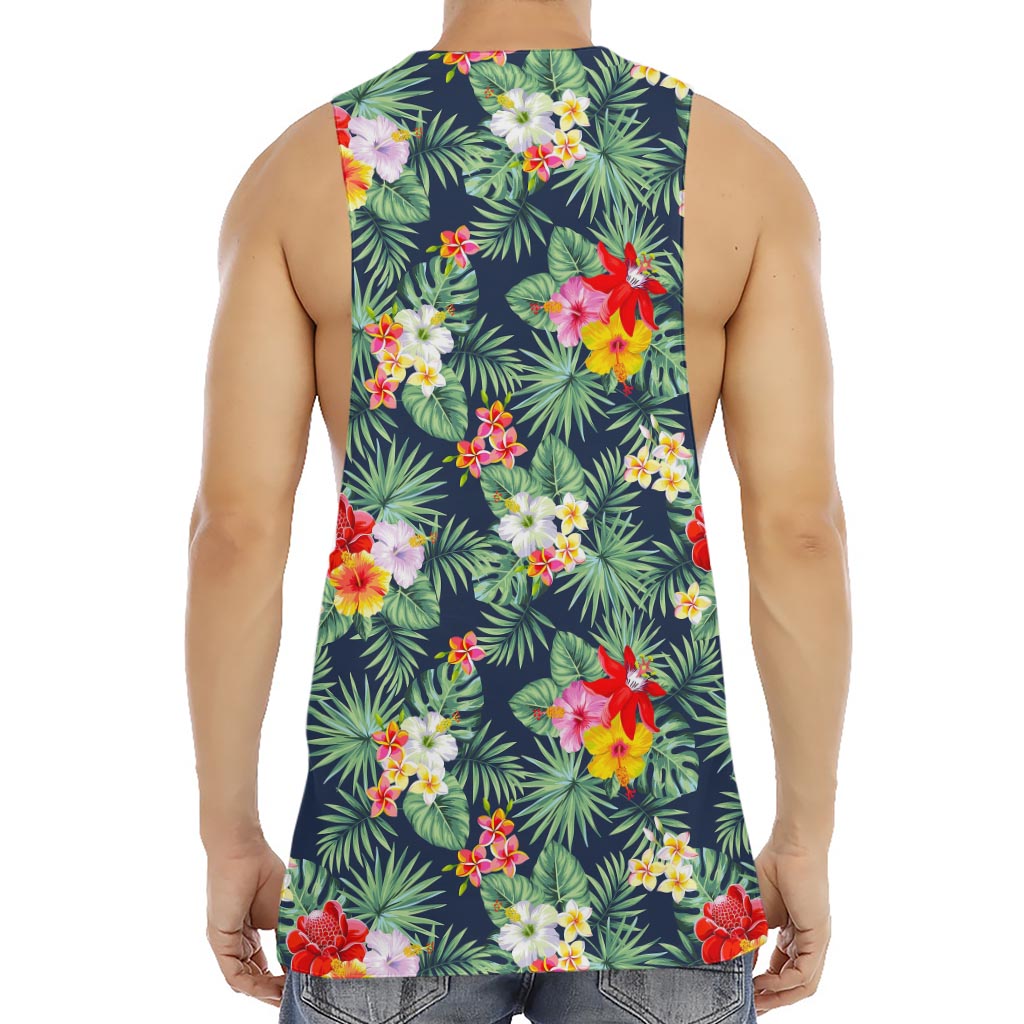Summer Tropical Hawaii Pattern Print Men's Muscle Tank Top