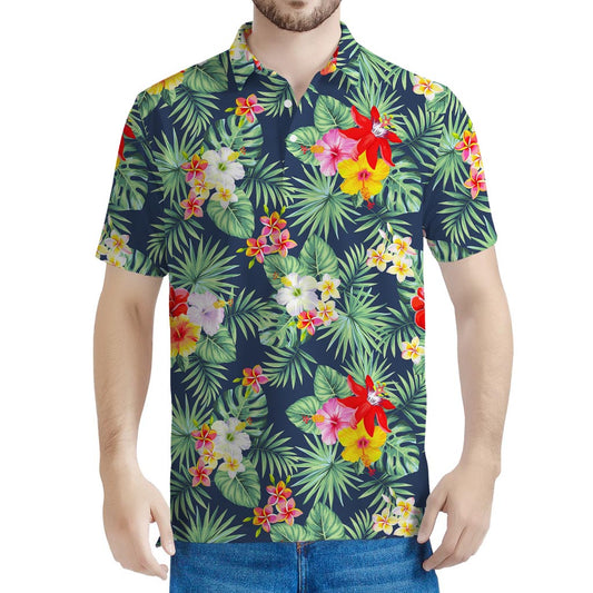 Summer Tropical Hawaii Pattern Print Men's Polo Shirt