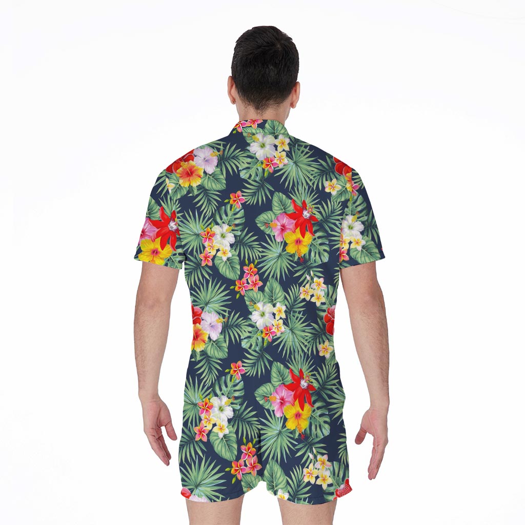 Summer Tropical Hawaii Pattern Print Men's Rompers