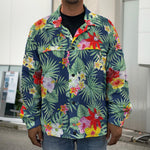 Summer Tropical Hawaii Pattern Print Men's Shirt Jacket