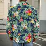 Summer Tropical Hawaii Pattern Print Men's Shirt Jacket