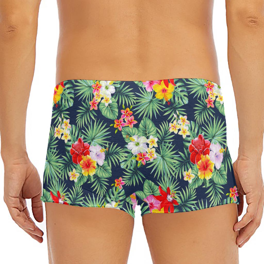 Summer Tropical Hawaii Pattern Print Men's Short Boxer Briefs