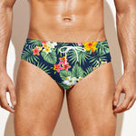 Summer Tropical Hawaii Pattern Print Men's Swim Briefs