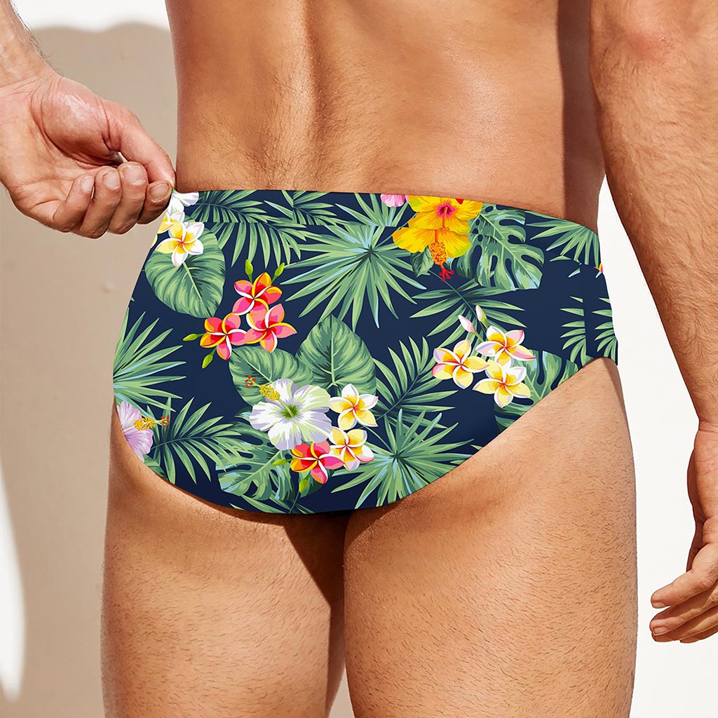 Summer Tropical Hawaii Pattern Print Men's Swim Briefs