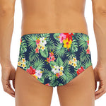 Summer Tropical Hawaii Pattern Print Men's Triangle Swim Briefs