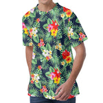 Summer Tropical Hawaii Pattern Print Men's Velvet T-Shirt
