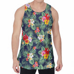 Summer Tropical Hawaii Pattern Print Men's Velvet Tank Top