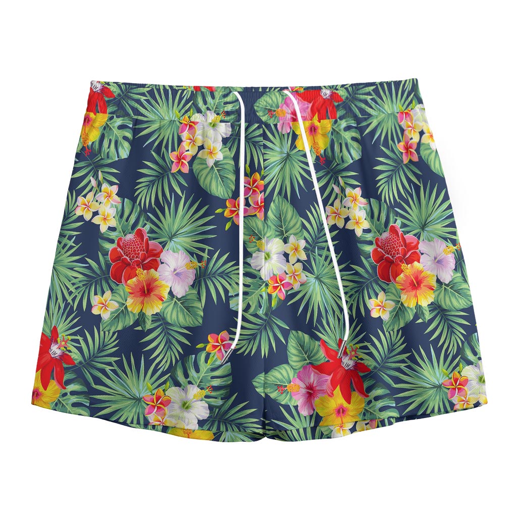 Summer Tropical Hawaii Pattern Print Mesh Shorts