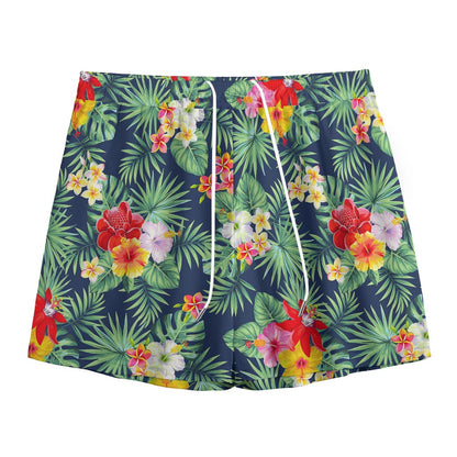 Summer Tropical Hawaii Pattern Print Mesh Shorts