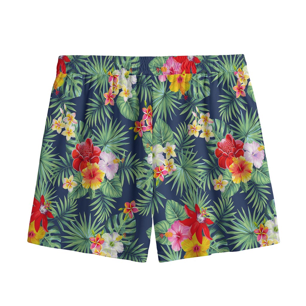 Summer Tropical Hawaii Pattern Print Mesh Shorts