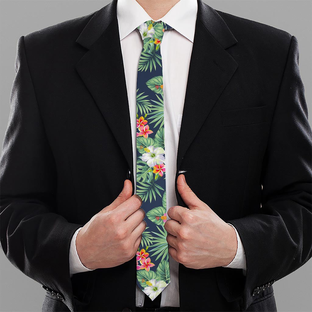 Summer Tropical Hawaii Pattern Print Necktie