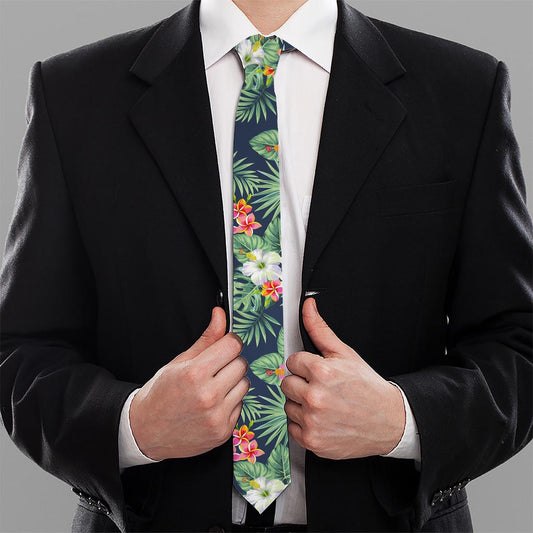Summer Tropical Hawaii Pattern Print Necktie