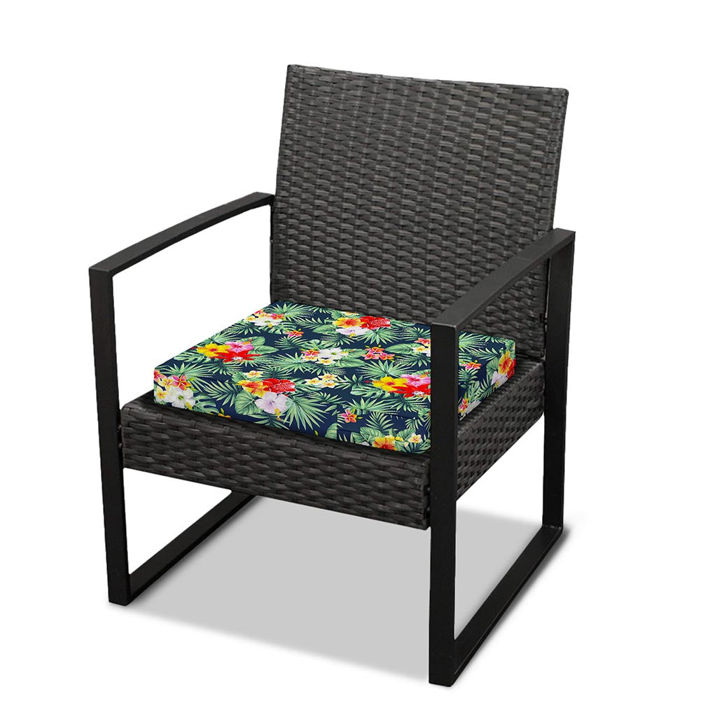 Summer Tropical Hawaii Pattern Print Outdoor Seat Cushion Cover