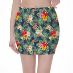 Summer Tropical Hawaii Pattern Print Pencil Mini Skirt