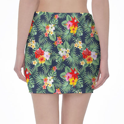 Summer Tropical Hawaii Pattern Print Pencil Mini Skirt