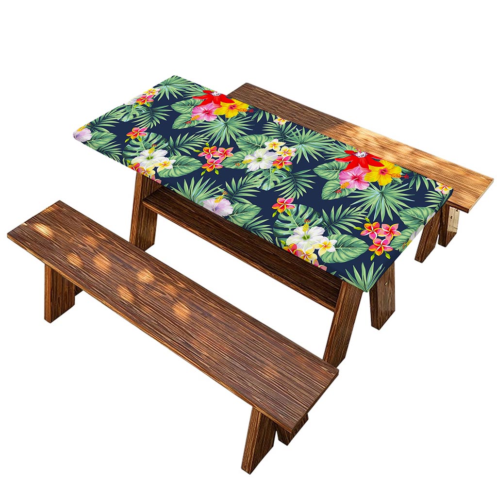 Summer Tropical Hawaii Pattern Print Picnic Table Cover