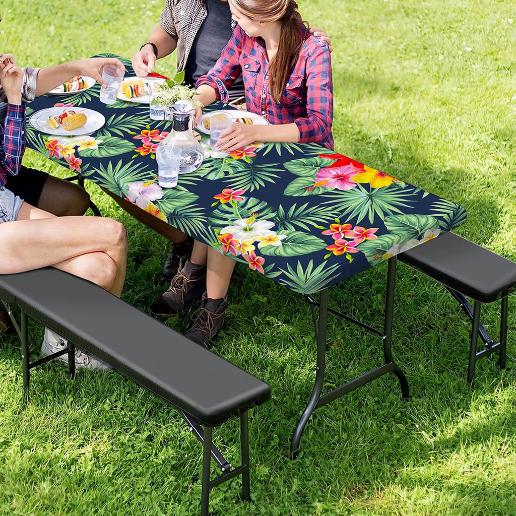 Summer Tropical Hawaii Pattern Print Picnic Table Cover