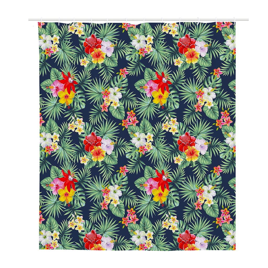 Summer Tropical Hawaii Pattern Print Polyester Shower Curtain