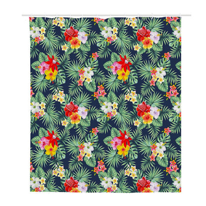 Summer Tropical Hawaii Pattern Print Polyester Shower Curtain