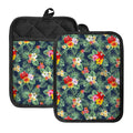 Summer Tropical Hawaii Pattern Print Pot Holders With Pocket