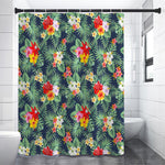 Summer Tropical Hawaii Pattern Print Premium Shower Curtain