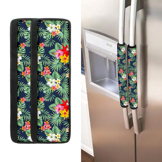 Summer Tropical Hawaii Pattern Print Refrigerator Handle Covers