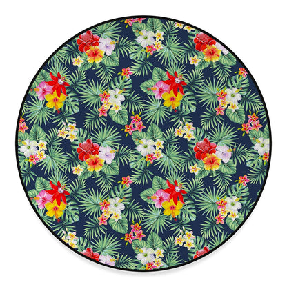 Summer Tropical Hawaii Pattern Print Round Floor Mat