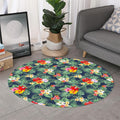 Summer Tropical Hawaii Pattern Print Round Rug