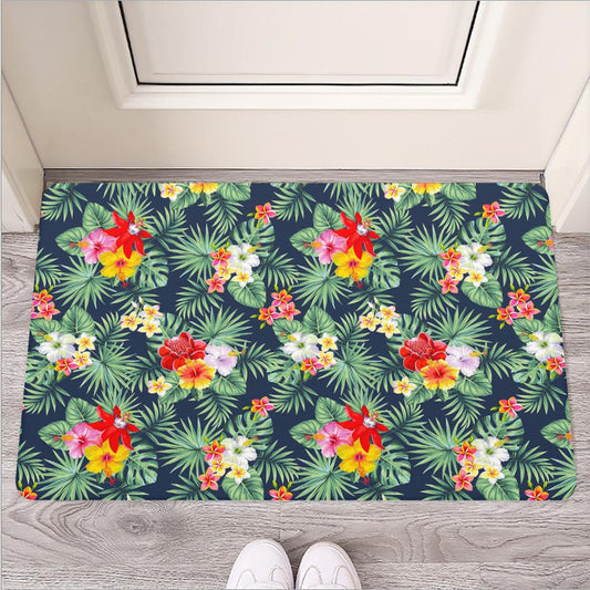 Summer Tropical Hawaii Pattern Print Rubber Doormat