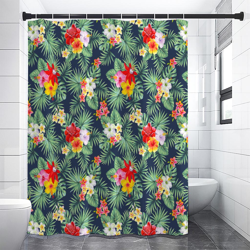 Summer Tropical Hawaii Pattern Print Shower Curtain