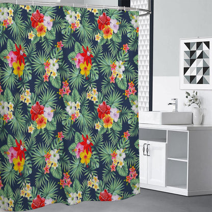 Summer Tropical Hawaii Pattern Print Shower Curtain