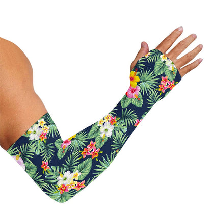 Summer Tropical Hawaii Pattern Print Sun Protection Arm Sleeves
