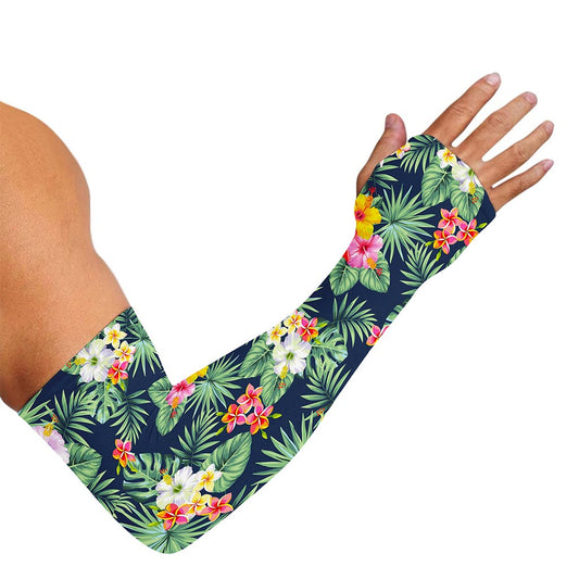 Summer Tropical Hawaii Pattern Print Sun Protection Arm Sleeves