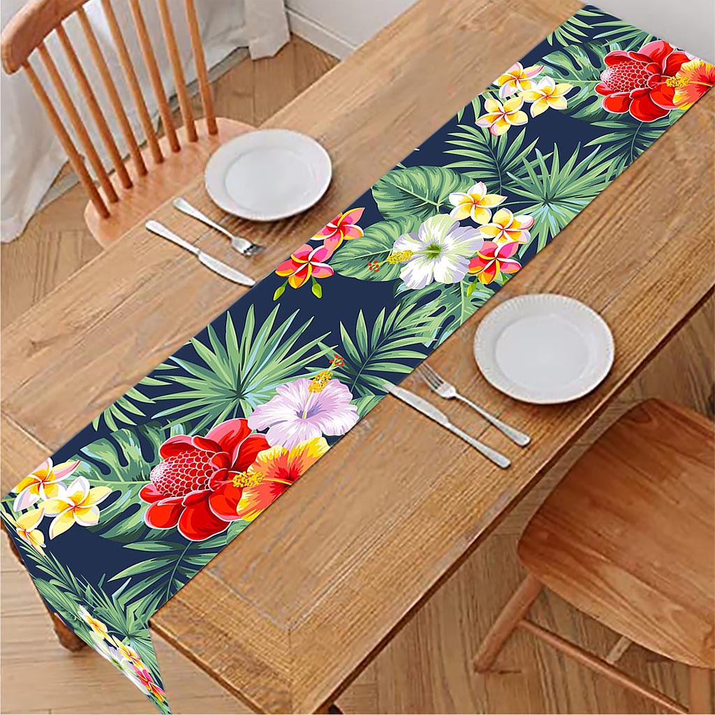 Summer Tropical Hawaii Pattern Print Table Runner