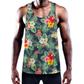 Summer Tropical Hawaii Pattern Print Men's Workout Tank Top