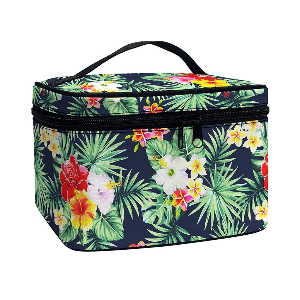 Summer Tropical Hawaii Pattern Print Travel Makeup Bag
