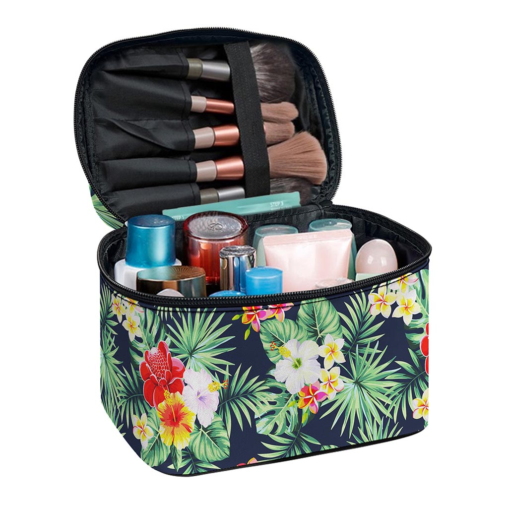 Summer Tropical Hawaii Pattern Print Travel Makeup Bag