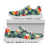 Summer Tropical Hawaii Pattern Print White Running Shoes
