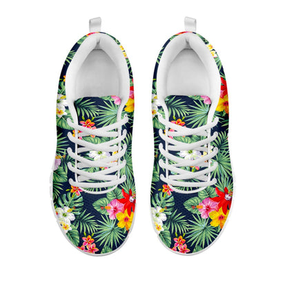 Summer Tropical Hawaii Pattern Print White Running Shoes