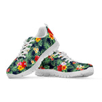 Summer Tropical Hawaii Pattern Print White Running Shoes