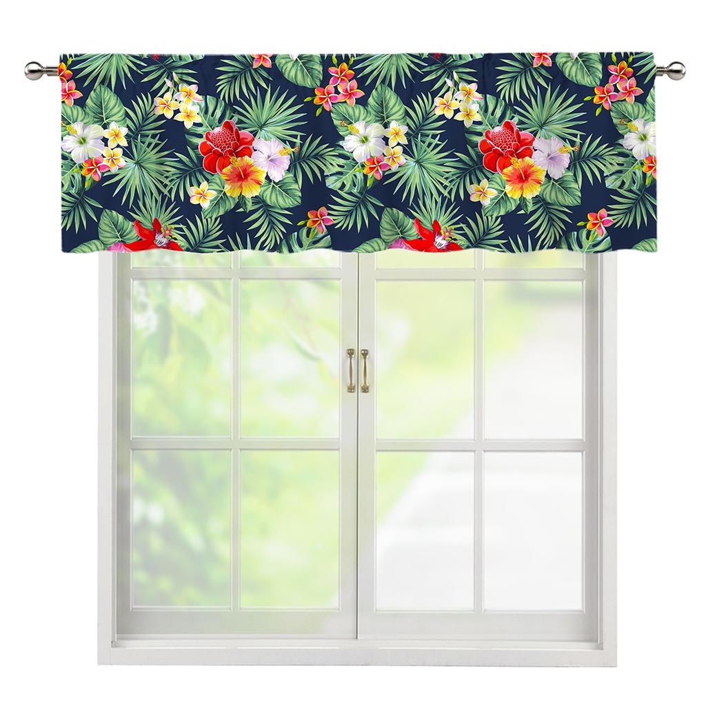 Summer Tropical Hawaii Pattern Print Window Valance