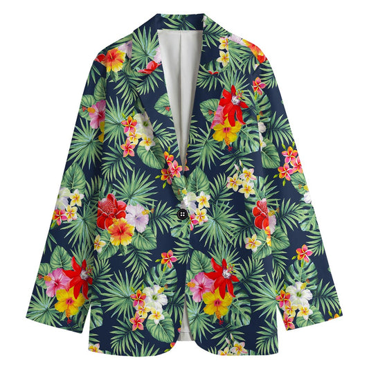 Summer Tropical Hawaii Pattern Print Women's Blazer