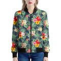 Summer Tropical Hawaii Pattern Print Women's Bomber Jacket