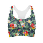 Summer Tropical Hawaii Pattern Print Women's Sports Bra