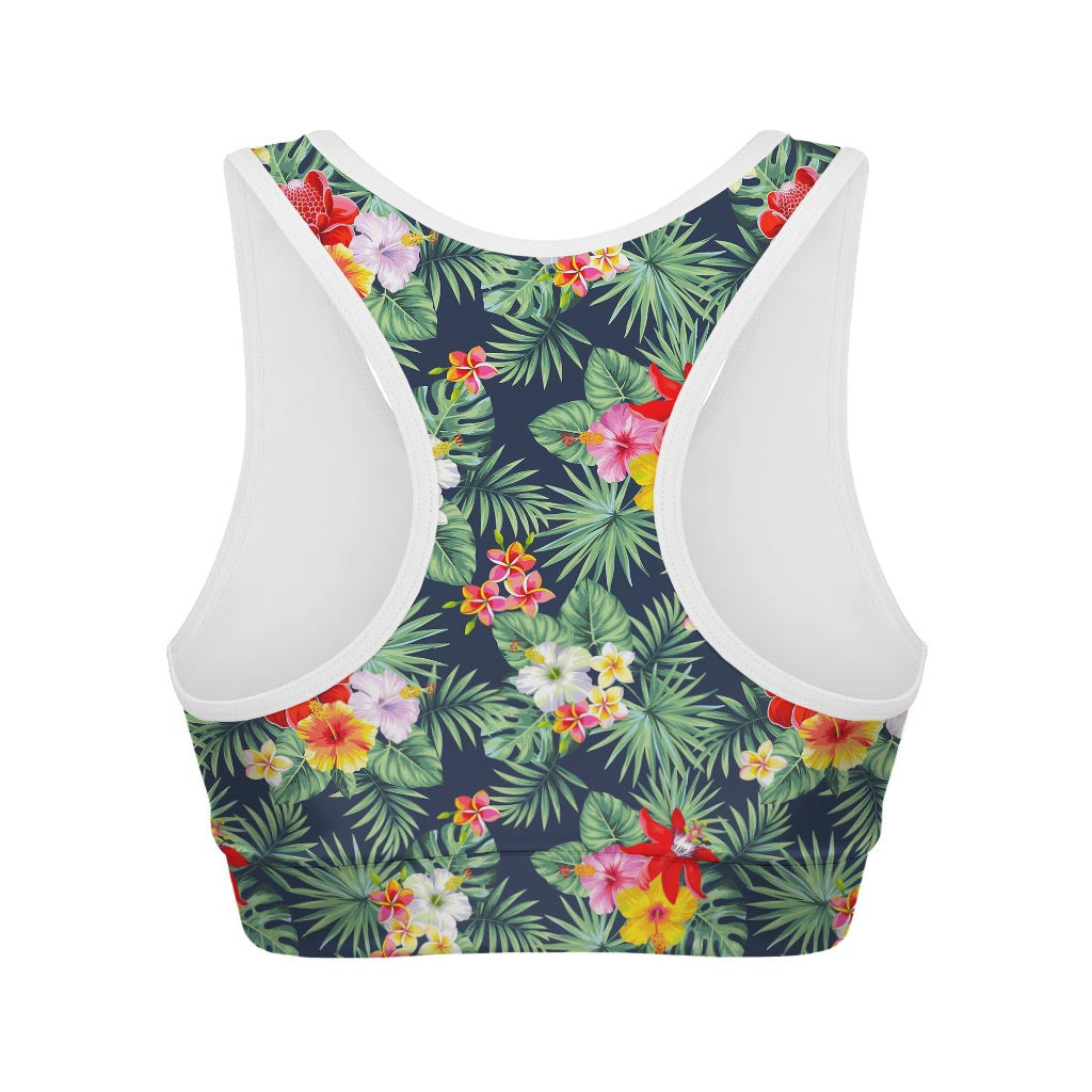 Summer Tropical Hawaii Pattern Print Women's Sports Bra