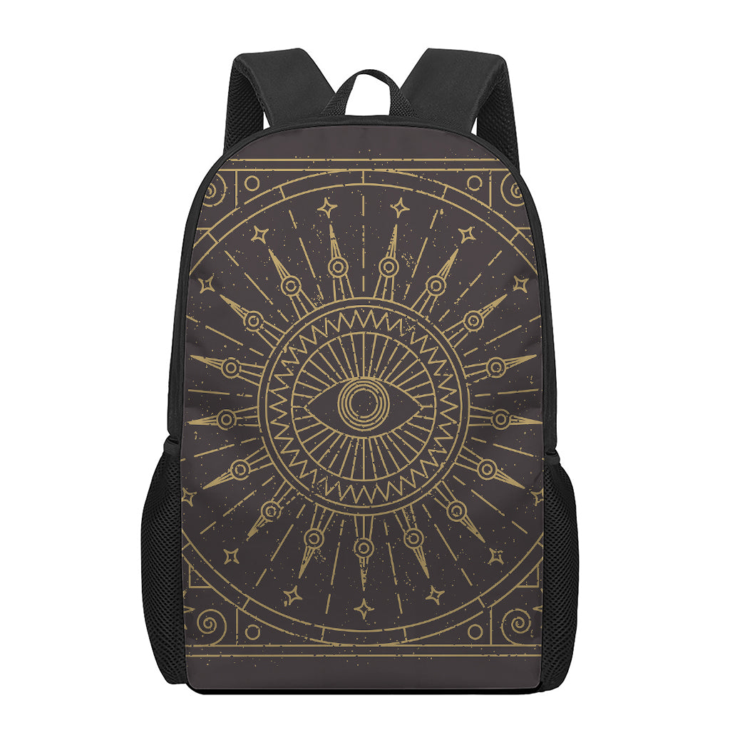 Sun All Seeing Eye Print 17 Inch Backpack