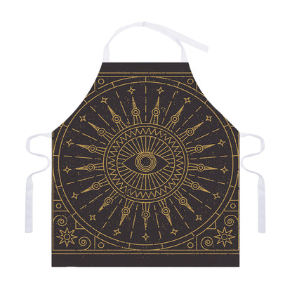 Sun All Seeing Eye Print Adjustable Apron